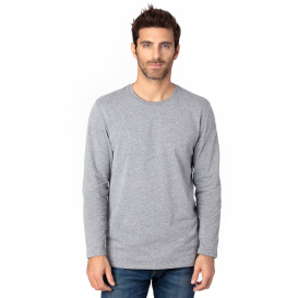 Threadfast 100LS Unisex Ultimate CVC Long-Sleeve T-Shirt - Heather Grey