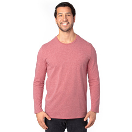 Threadfast 100LS Unisex Ultimate CVC Long-Sleeve T-Shirt - Maroon Heather