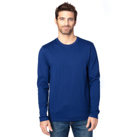 Threadfast 100LS Unisex Ultimate CVC Long-Sleeve T-Shirt - Navy