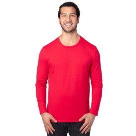 Threadfast 100LS Unisex Ultimate CVC Long-Sleeve T-Shirt - Red