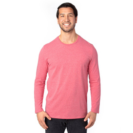 Threadfast 100LS Unisex Ultimate CVC Long-Sleeve T-Shirt - Red Heather