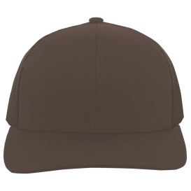 Pacific Headwear 104C Trucker Snapback Hat - Brown