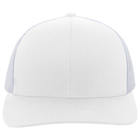 Pacific Headwear 104C Trucker Snapback Hat - White