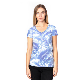 Threadfast 200RV Ladies Ultimate CVC V-Neck T-Shirt - Palm Paradise