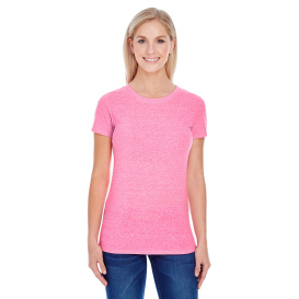 Threadfast 202A Ladies Triblend Short-Sleeve T-Shirt - Neon Pink Triblend