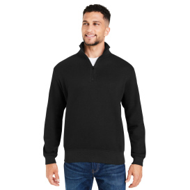 Threadfast 320Q Unisex Ultimate Fleece Quarter-Zip Sweatshirt - Black