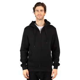 Threadfast 320Z Unisex Triblend Full-Zip Light Hoodie - Black