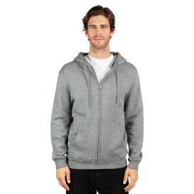 Threadfast 320Z Unisex Triblend Full-Zip Light Hoodie - Heather Grey