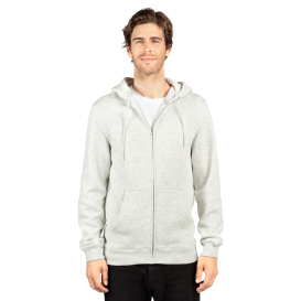 Threadfast 320Z Unisex Triblend Full-Zip Light Hoodie - Oatmeal Heather