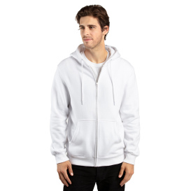 Threadfast 320Z Unisex Ultimate Fleece Full-Zip Hooded Sweatshirt - White