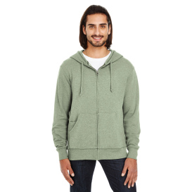 Threadfast 321Z Unisex Triblend French Terry Full-Zip - Army Heather