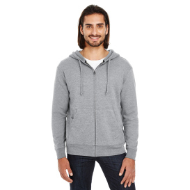 Threadfast 321Z Unisex Triblend French Terry Full-Zip - Charcoal Heather