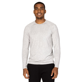 Threadfast 382LS Unisex Impact Long-Sleeve T-Shirt - Heather Grey