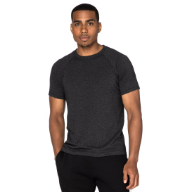 Threadfast 382R Unisex Impact Raglan T-Shirt - Black Heather