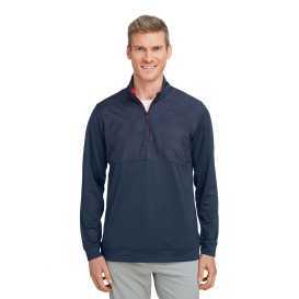 PUMA Golf 537472 Volition Camo Cover Quarter-Zip - Navy Blazer/Ski Patrol