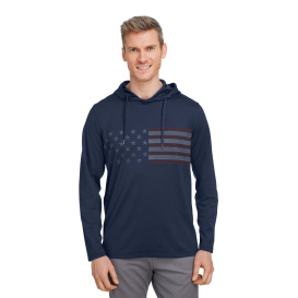 PUMA Golf 537474 Volition Patriotic Hooded Pullover - Navy Blazer