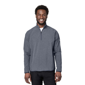 PUMA Golf 538931 Coastal Woven Quarter-Zip - Navy Blazer Heather 