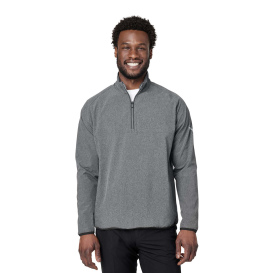 PUMA Golf 538931 Coastal Woven Quarter-Zip - Puma Black Heather