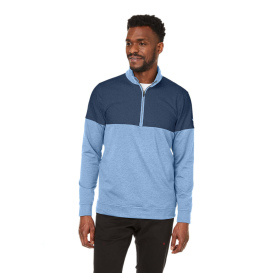 PUMA Golf 595803 Cloudspun Warm Up Quarter-Zip - Blue Bell/Dark Denim 