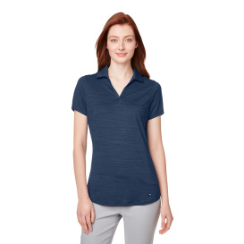 PUMA Golf 597695 Ladies Cloudspun Free V-Neck Polo - Navy Blazer Heather