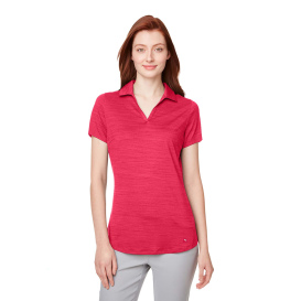 PUMA Golf 597695 Ladies Cloudspun Free V-Neck Polo - Teaberry Heather