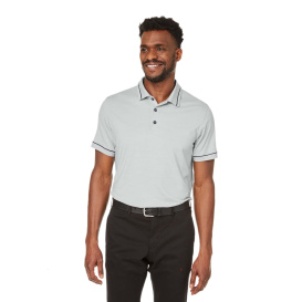 PUMA Golf 599117 Cloudspun Monarch Polo - High Rise Heather/Navy Blazer