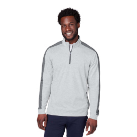 PUMA Golf 599129 Cloudspun Quarter-Zip - High Rise Heather/ Quiet Shade