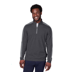 PUMA Golf 599129 Cloudspun Quarter-Zip - Puma Black Heather/Quiet Shade