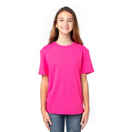 Threadfast 600A Youth Ultimate CVC T-Shirt - Hot Pink