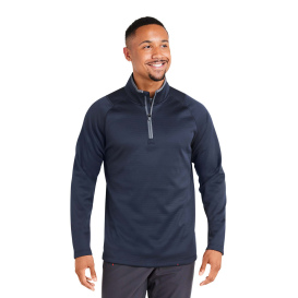 PUMA Golf 631105 Waffle Fleece Quarter-Zip - Deep Navy