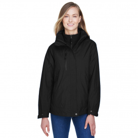 North End 78178 Ladies Caprice 3-in-1 Jacket with Soft Shell Liner - Black