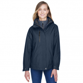 North End 78178 Ladies Caprice 3-in-1 Jacket with Soft Shell Liner - Classic Navy