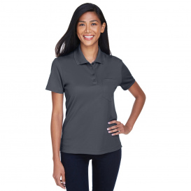 Core 365 78181P Ladies Origin Performance Pique Polo with Pocket - Carbon