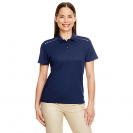 Core 365 78181R Ladies Radiant Performance Pique Polo with Reflective Piping - Classic Navy