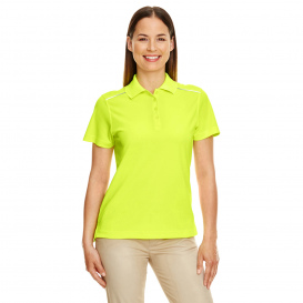 Core 365 78181R Ladies Radiant Performance Pique Polo with Reflective Piping - Safety Yellow