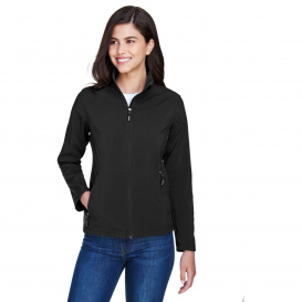 Core 365 78184 Ladies Cruise Two-Layer Fleece Bonded Soft Shell Jacket - Black