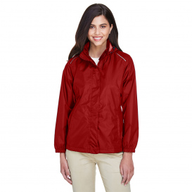 Core 365 78185 Ladies Climate Seam-Sealed Lightweight Variegated Ripstop Jacket - Classic Red