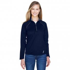 North End 78187 Ladies Radar 1/4-Zip Performance Long Sleeve Top - Classic Navy