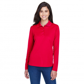 Core 365 78192 Ladies Pinnacle Performance Long Sleeve Pique Polo - Classic Red