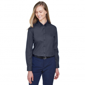 Core 365 78193 Ladies Operate Long Sleeve Twill Shirt - Carbon