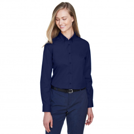 Core 365 78193 Ladies Operate Long Sleeve Twill Shirt - Classic Navy