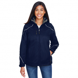 North End 78196 Ladies Angle 3-in-1 Jacket with Bonded Fleece Liner - Night