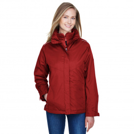 Core 365 78205 Ladies Region 3-in-1 Jacket with Fleece Liner - Classic Red