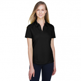 North End 78632 Ladies Recycled Polyester Performance Pique Polo - Black