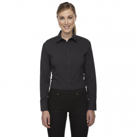 North End 78802 Ladies Melange Performance Shirt - Carbon Heather