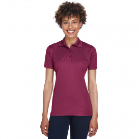 UltraClub 8210L Ladies Cool & Dry Mesh Pique Polo - Maroon 