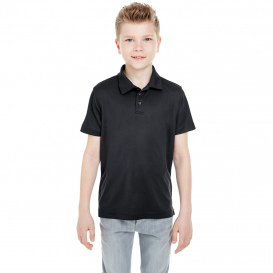 UltraClub 8210Y Youth Cool & Dry Mesh Pique Polo - Black