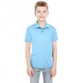 UltraClub 8210Y Youth Cool & Dry Mesh Pique Polo - Columbia Blue