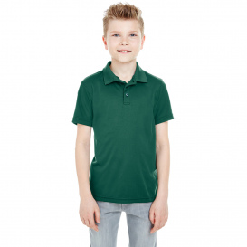 UltraClub 8210Y Youth Cool & Dry Mesh Pique Polo - Forest Green