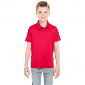 UltraClub 8210Y Youth Cool & Dry Mesh Pique Polo - Red